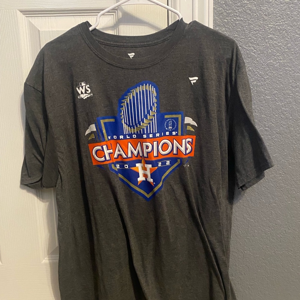 Fanatics Gray World Series Champions Tee